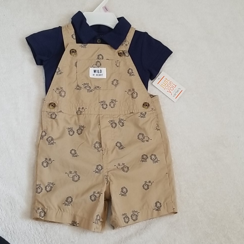 9 months Carters,Just One You overalls with onsie